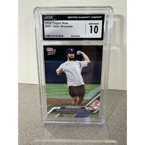 2024 Topps Now - Jalen Brunson #467 /2727 CGC Gem Mint 10 Yankees Knicks